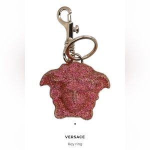 Versace key chain pink Rhine stones